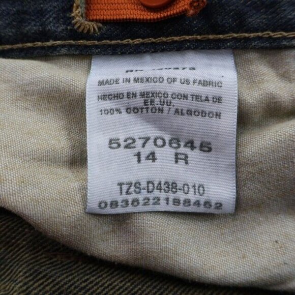 Lee Jeans Boys Youth 14 R Dark Wash Adjustable Waistband Relaxed Straight - Picture 6 of 7